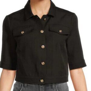 Walter Baker Black Dionne Cropped Jacket Size S